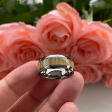 Load image into Gallery viewer, 3 Colors Mens Tungsten Wood Ring 8mm Wedding Band Engagement Rings