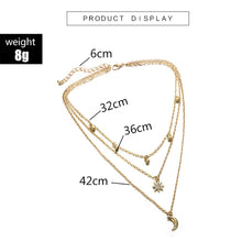 Load image into Gallery viewer, 3 Layer Necklace Pendant Women Clothing Accessories Necklace Multi