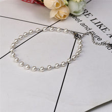 Load image into Gallery viewer, Stainless Steel Anklet White Acrylic Imitation Pearl