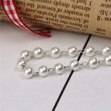 Load image into Gallery viewer, Stainless Steel Anklet White Acrylic Imitation Pearl