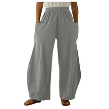 Load image into Gallery viewer, Fashion Women Loose Solid Cotton Linen Big Pockets Linen Casual