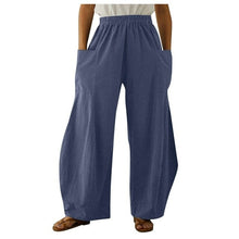 Load image into Gallery viewer, Fashion Women Loose Solid Cotton Linen Big Pockets Linen Casual