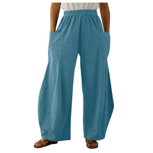 Load image into Gallery viewer, Fashion Women Loose Solid Cotton Linen Big Pockets Linen Casual