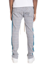 Load image into Gallery viewer, SLIGHT PLAID TRACK PANTS- TEAL