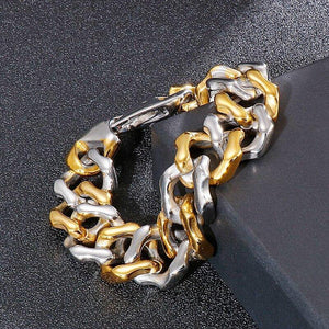 316L stainless steel men's gold bracelet, personality and creativity - Sophornlilly