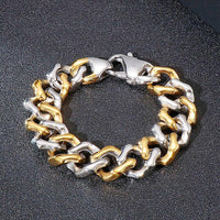 316L stainless steel men's gold bracelet, personality and creativity - Sophornlilly