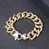 316L stainless steel men's gold bracelet, personality and creativity - Sophornlilly