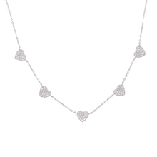 Load image into Gallery viewer, 35+10cm 925 sterling silver cute danity heart charm pendant necklace