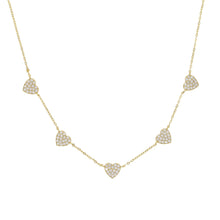 Load image into Gallery viewer, 35+10cm 925 sterling silver cute danity heart charm pendant necklace