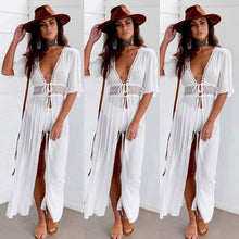 Load image into Gallery viewer, 3XL Plus Size Beach Long Maxi Dress Women Beach Cover Up Tunic Pareo - Sophornlilly