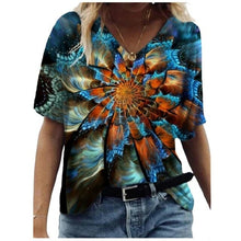 Load image into Gallery viewer, O Neck Print Summer Oversized T Shirt