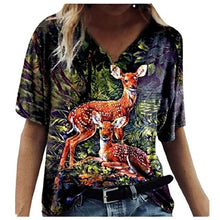 Load image into Gallery viewer, O Neck Print Summer Oversized T Shirt