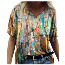Load image into Gallery viewer, O Neck Print Summer Oversized T Shirt