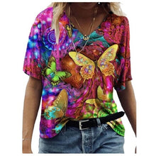 Load image into Gallery viewer, O Neck Print Summer Oversized T Shirt