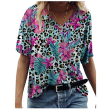 Load image into Gallery viewer, O Neck Print Summer Oversized T Shirt