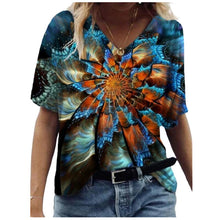 Load image into Gallery viewer, O Neck Print Summer Oversized T Shirt