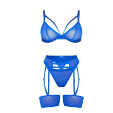 Load image into Gallery viewer, 3piece Bra Set Women Hallow Out Transparent Bra Set Ladies Sexy