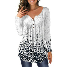 Load image into Gallery viewer, 3xl Plus Size Floral Printed Tunic Shirts Fashion Round Neck Women