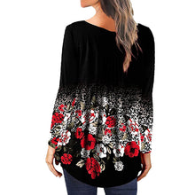 Load image into Gallery viewer, 3xl Plus Size Floral Printed Tunic Shirts Fashion Round Neck Women