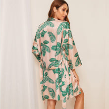 Load image into Gallery viewer, 4 Piece Pajamas Set With Robe Women Faux Silk Pyjamas Sexy Female Cami