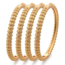 Load image into Gallery viewer, 4Pcs/lot Dubai Bangles For Women Middle East Gold Color Bangles - Sophornlilly