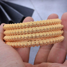 Load image into Gallery viewer, 4Pcs/lot Dubai Bangles For Women Middle East Gold Color Bangles - Sophornlilly