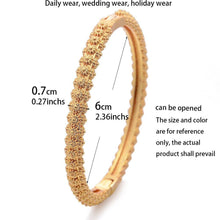 Load image into Gallery viewer, 4Pcs/lot Dubai Bangles For Women Middle East Gold Color Bangles - Sophornlilly