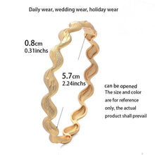 Load image into Gallery viewer, 4pcs/lot Bracelet Indian Wave Gold color Bangle Dubai Bangles For - Sophornlilly