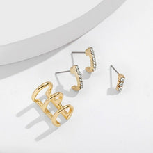 Load image into Gallery viewer, 5 Pair/set 2020 Brincos Female Rhinestone Huggie Earrings Set Amazing - Sophornlilly