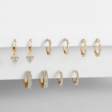 Load image into Gallery viewer, 5 Pair/set 2020 Brincos Female Rhinestone Huggie Earrings Set Amazing - Sophornlilly
