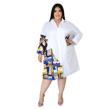 Load image into Gallery viewer, Women Clothing Temperament Patchwork Shirt Dress Casual