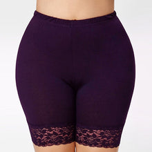 Load image into Gallery viewer, 5XL Plus Size Women Short Leggings With Lace Trim Under Skirt Pants