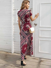 Load image into Gallery viewer, Boho print v neck wrap