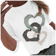 Load image into Gallery viewer, 5xl Plus Size Heart Print Women's Blouse Spring Fashion Long Sleeves