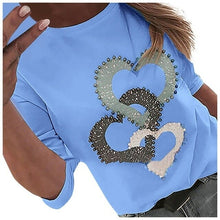 Load image into Gallery viewer, 5xl Plus Size Heart Print Women's Blouse Spring Fashion Long Sleeves