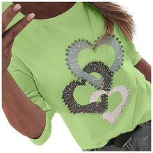 Load image into Gallery viewer, 5xl Plus Size Heart Print Women's Blouse Spring Fashion Long Sleeves