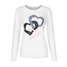 Load image into Gallery viewer, 5xl Plus Size Heart Print Women&#39;s Blouse Spring Fashion Long Sleeves