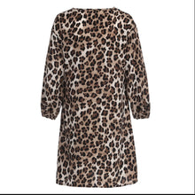 Load image into Gallery viewer, 5xl Plus Size Leopard Women&#39;s Tunic Print Long Sleeve V neck Blouse