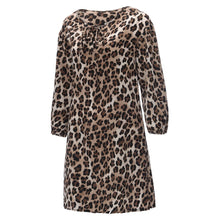 Load image into Gallery viewer, 5xl Plus Size Leopard Women&#39;s Tunic Print Long Sleeve V neck Blouse