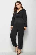 Load image into Gallery viewer, Elegant Lantern Sleeve V-neck Jumpsuit