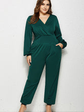 Load image into Gallery viewer, Elegant Lantern Sleeve V-neck Jumpsuit
