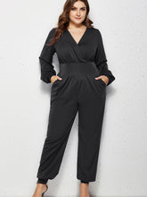 Load image into Gallery viewer, Elegant Lantern Sleeve V-neck Jumpsuit