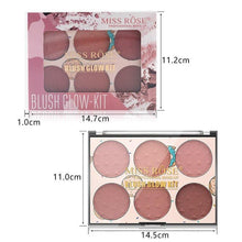 Load image into Gallery viewer, 6 Colors Blush Naturally And Long Lasting Skin Friendly Blush Palette - Sophornlilly