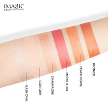 Load image into Gallery viewer, 6 color Highlighting Powder Blush Palette High Glossy Multifunctional - Sophornlilly