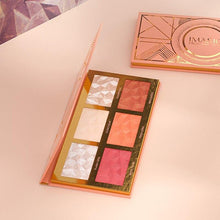 Load image into Gallery viewer, 6 color Highlighting Powder Blush Palette High Glossy Multifunctional - Sophornlilly
