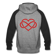 Load image into Gallery viewer, Colorblock Hoodie Backed With Eternal love heart