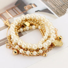 Load image into Gallery viewer, 6pcs/set Fashion Gold Color Beads Pearl Star Multilayer Beaded - Sophornlilly