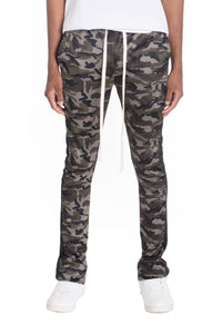 NEUTRAL CAMO TRACK PANTS- BLACK