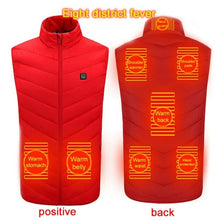 Load image into Gallery viewer, 8/4 Areas Heated jacket Usb Smart Washable Heating Warm Vest Size