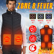 Load image into Gallery viewer, 8/4 Areas Heated jacket Usb Smart Washable Heating Warm Vest Size